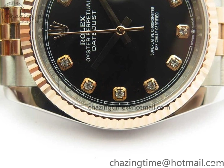 Black 904 36mm Jubilee Wrapped RG Bracelet 116231 GMF SS SS RG DateJust on Dial Diam A2836 Wrapped 0313